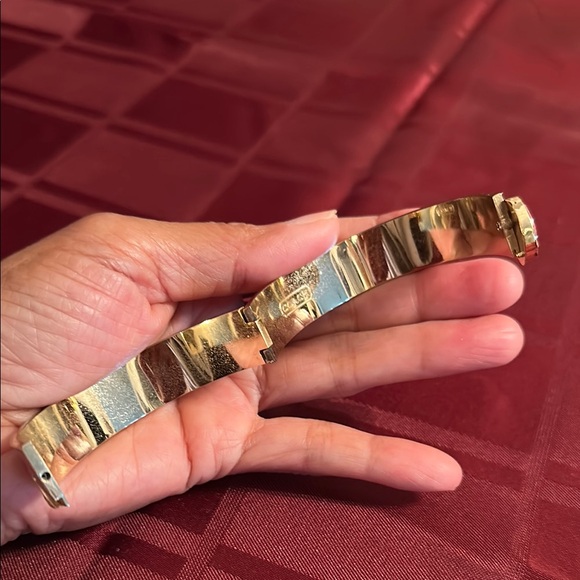 Coach Pink and Gold Bangle Bracelet - Picture 6 of 8